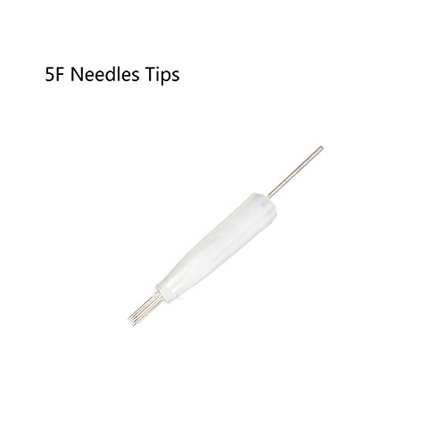 Biomaser 50Pcs 5F Needles + 50Pcs 5F Tips For Tattoo Eyebrow Pen Machine Permanent Makeup Kit
