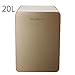 Produktbild BHM 20L Auto Kühlschrank - Dual Mini Kühlschrank - Haushaltskleinkühlschrank - Glastür - Single Dual Core Mini Kühlschrank - Kühlbare Heizung,Gold