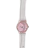 Beito 1pc Persönlichkeit Transparent Armbanduhr Transparent-Bügel-Uhr Kreative Design Uhr Lovely Pink Mädchen-Uhr für Mädchen