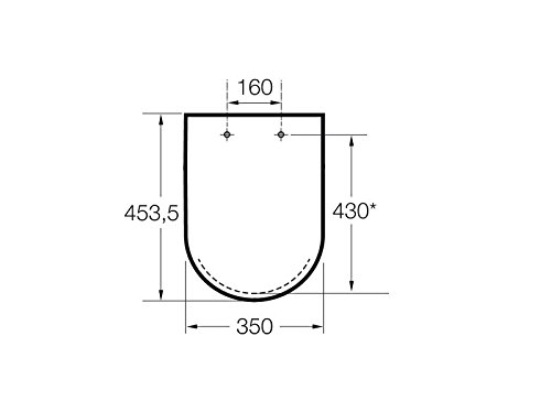 Roca A801472004 - Tapa y aro para inodoro con caída amortiguada, colección The Gap, color blanco