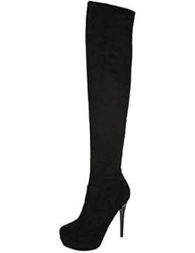 Overknee Stiefel Damenschuhe Klassischer Stiefel Pfennig-/Stilettoabsatz High Heels Reißverschluss Ital-Design...