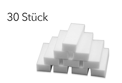 Putz Teufel Putz Bruja Suciedad goma de borrar Maravillas Esponja Blanco, 30tlg Juego  El producto original de la TV.