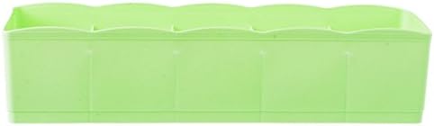 Yeenee 5 Cells Plastic Storage Boxes Closet Organizer Drawer Divider for Sock Underwear Tie Bra