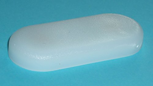6 St. Gleiter, Kunststoff, weiß, 45 x 20 x 5 mm, 2 Stifte - 3