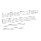B Baosity 4er/ Set Acryl Quilting Vorlagen für Lederhandwerk DIY Herren Uhrenarmband Leder Armband - A 18-16mm