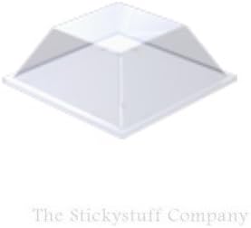 Clear Self Adhesive Polyurethane Bumper Stops Feet Bumpons 20.5mm x 7.5mm Square (Pack of 36)