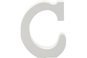 HOME SOLAZZIA Lettere e numeri in legno decorativo 15 cm (C)