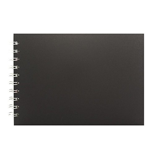 Pink Pig Bockingford Eco - Cuaderno para acuarelas (A5, papel Bockingford, apaisado), color negro