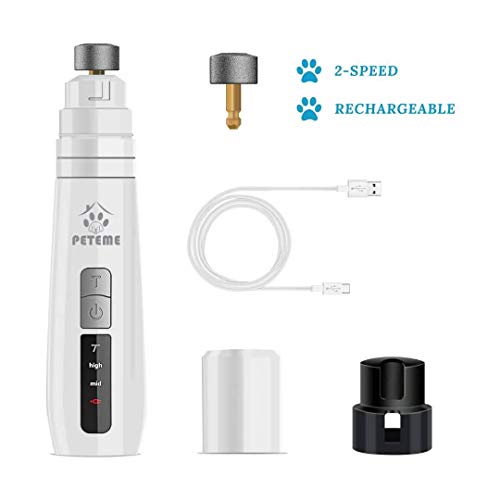 [Updated] Nail Grinder,Pet Nail Grinder with 2 Speeds for Dogs and Cats,USB Rechargeable Nail Dog Grinder for Pet Nail Grooming, Shaping, Trimming, Smoothing