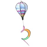 In einer Luftballonform drehen sich der Ballon und die Windstange mit dem Wind