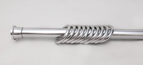 DUSCHVORHANG STANGE 190 - 300 cm ALU SILBER GLÄNZEND TELESKOPSTANGE DUSCHVORHANGSTANGE CHROM ** EXTRA LANG ** SPRING SHOWER ROD!