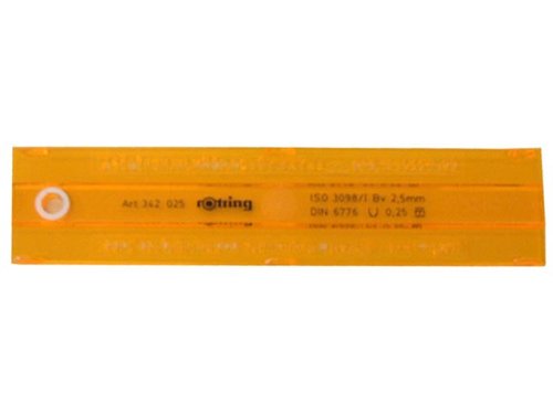 Preisvergleich Produktbild Sanford / Rotring 342025 - Schriftschablone 2,5mm gerade Plastik 342025