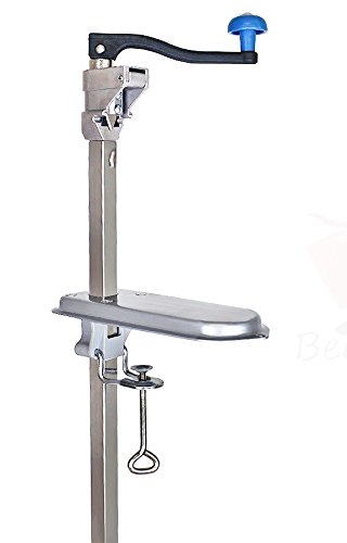 Beeketal ‚BDÖ56‘ Profi Gastro Tischdosenöffner für bis zu 50 cm hohe Dosen, mit Schneidemesser aus gehärtetem Stahl und Tisch Befestigungszwinge, Dosenöffner mit manueller Handkurbel und Drehknauf (handgelenkschonend) - 2