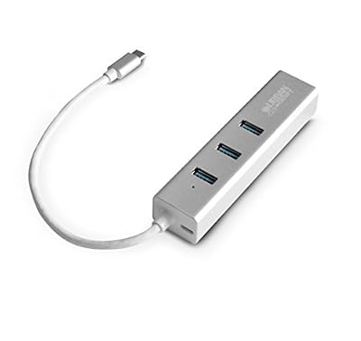 Urban Factory hub usb 3.0 type c urban factory avec port ethernet argent