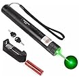 Laser Light Green High Power Laser Presentations Pointers with Star Cap Adjustable Focus Flashlight Long Range Strong Laser Pen for Teaching Outdoor & Astronomy