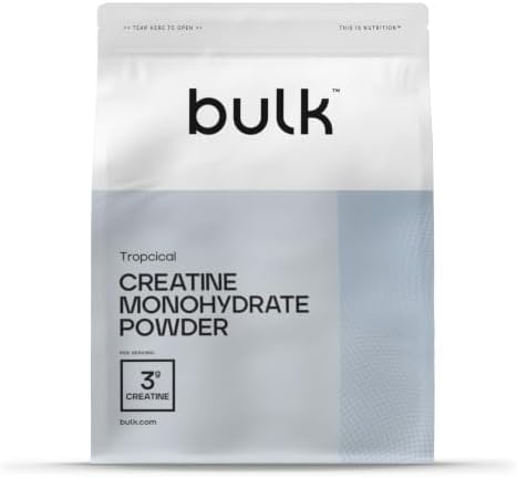 Bulk Creatina Monoidrato Polvere 500 g | 147 porzioni | Creatina micronizzata pura | Tropicale | Vegano e Halal | Ideale per fitness, allenamento e palestra | Si scioglie facilmente