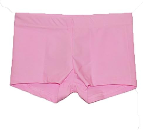 Big Girls Pink Solid Color Stretchy Dancewear Booty Shorts 14