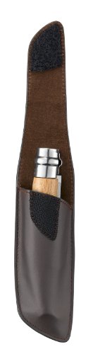 Opinel Erwachsene Taschenmesser -Geschenkset, Slim-Line, Olivenholz, Kunstleder-Etui, Holzbox, Mehrfarbig, One Size, 254140 - 4