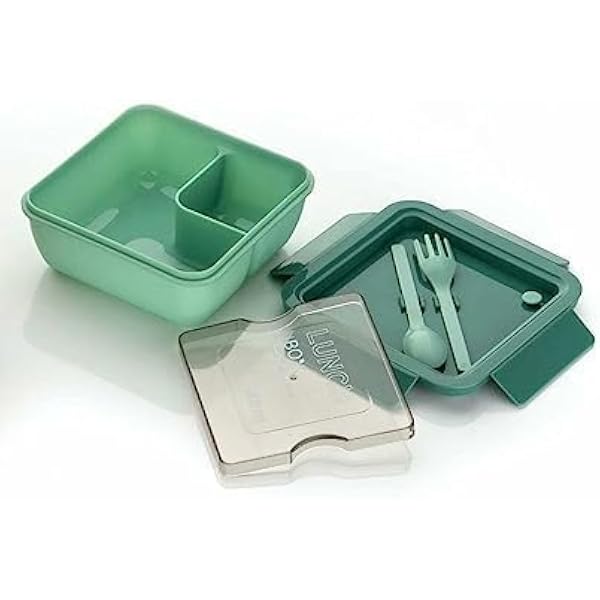 Melii Puzzle Bento Box – 3-Compartment Food Container, 28.6 Oz – 2-Pack In Assorted Colors - View #5