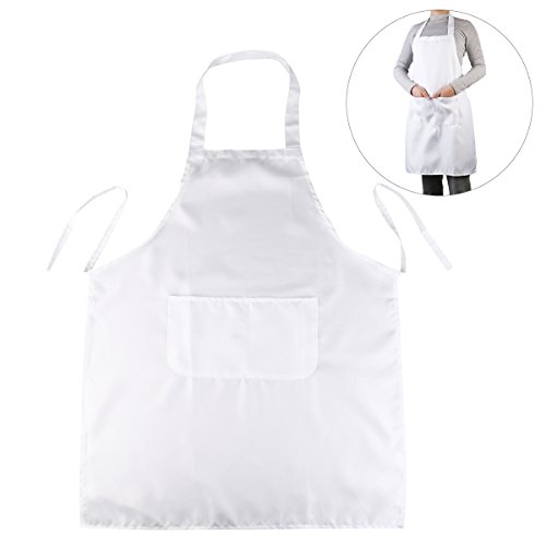 ULTNICE Arbeitsschürze Arbeitsschutzblech Schürze Weiß Für restaurant Café Supermarkt