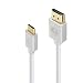 Produktbild P&A Mini-HDMI-Kabel 1 Meter / High-Speed HDMI Kabel v2.0 / 1.4a 3D 2160p PS4 SKY HD 4K Ultra HD Ethernet Audio Return / Micro HDMI Stecker (Typ D) zu HDMI Stecker (Typ A) Silber