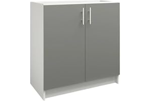 JD Greta Fixed Height 800mm Kitchen Base Cabinet Floor Unit (Without Worktop) – Grey Matt