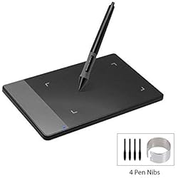 Huion 420 Negro 4-por-2.23 Pulgadas Osu! Tableta Gráfica para Dibujo con Digitalizador de Firma para Mac y Windows PC