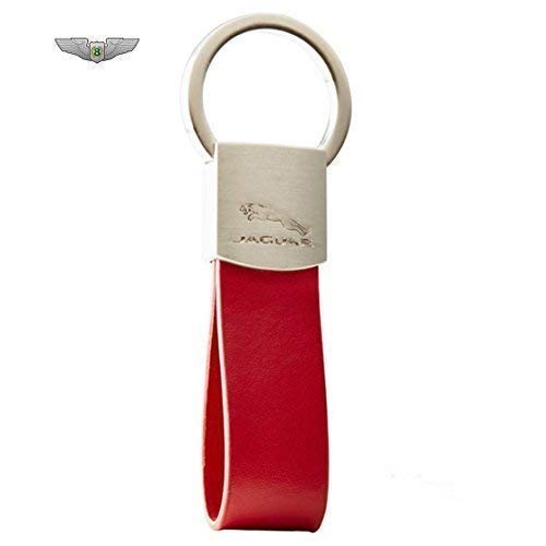Preisvergleich Produktbild Jaguar Neu Leder Schlaufe Schlüsselanhänger Rot 50JKRALLKR