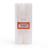 【FÁCIL DE USAR】12 metros de rollo en total (2 rollos * 28x600cm). Crea el tamaño exacto de la bolsa que deseas. Fáciles de conservar las sobras, prepare comidas preparadas y repartir los productos a granel en el congelador.