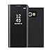 Produktbild FNBK Samsung Galaxy A5 2017 Hülle Spiegel Cover Mirror Case Flip Schutzhülle Schwarz Handyhülle Wallet Handy PC Luxus Bumper Backcover Stand Stoßfest Bookstyle Männer Frauen Handytasche