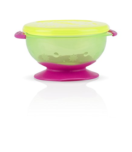 Nuby stapelbare Breischale mit Saugfuß und Deckel, 3 Stück, mehrfarbig - 4