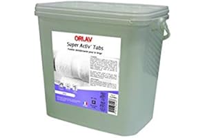 ORLAV Pastilles lave-linge désinfectante 'Super Activ'Tabs' - Seau 3 kg