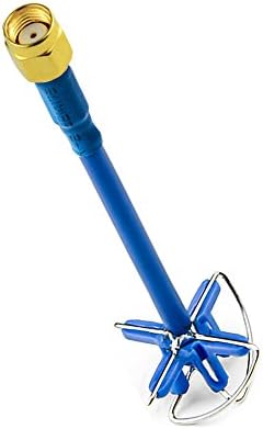 Gotoqomo L0 5.8GHz 5DBi High Gain Circular Polarized RP-SMA Male 4 Leaf Clover Antenna for FPV Multicopter (Blue)