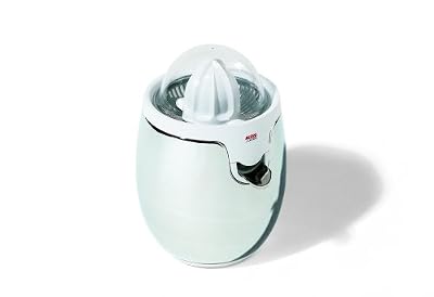Alessi Sg63 W Presse-agrumes Électrique en Acier Inoxydable 18/10 Brillant et Résine Thermoplastique, Blanc, Fiche Européenne