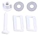 Produktbild OUNONA 6Pcs Kunststoff WC Sitz Scharnier Schraube mit Muttern und Scheiben Set 39 x 24mm