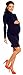 Zeta Ville Women's Maternity Stretch Warm Knit Bodycon Dress Polo Neck - 888c (Navy, 8/12)