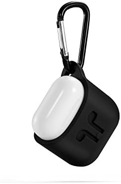 2017 New Version LECASO Airpods Silicone Pocket Case for Apple Airpods Shock Resistant Chaging Case with Clasp for Airpods,Black