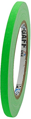 Pro-Gaff rs127gn6 x 25, 6 mm x 25 m, fluorescente-Nastro adesivo in tessuto