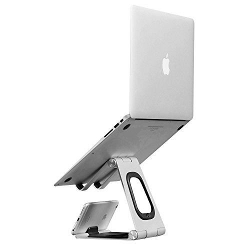 HAVIT HV-CH019 Laptop Ständer Halterungen, 3 in 1 Portable Laptopständer, geeignet für Macbook Air, Laptops /Notebooks /Tablets usw (Silber)