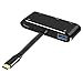 Produktbild sdfghzsedfgsdfg Leichte, tragbare 5 in 1 USB-Typ-C-HDMI 4K VGA USB 3.0 Kopfhörer-Hub Multi Adapter USB-C-Naben-Adapter Schwarz