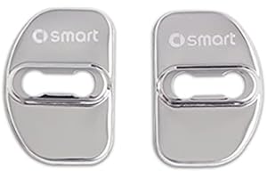 BRALEM 2 Pezzi Auto Coperchio Serratura Portiera per Smart 453 451 450 Fortwo Forfour, Antiruggine Anti Corrosivo Copri Serrature Portiere Coperture Protettive Accessori Protezione Interni