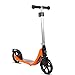 Produktbild SCOOKTNE Tretroller für Erwachsene/Jugendliche/Kinder; Höhenverstellbarer Pendler-Roller mit großen PU-Rädern, nicht elektrisch, Kapazität 100 kg Roller (Farbe : Orange, größe : Onesize)