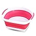 Produktbild LLHH Mehrzweck Faltbare U-Typ Abwasch Schüssel Becken Outdoor-Reisen Camping Wandern Caravan Wasserträger faltbar,Pink