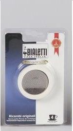 Bialetti Gummidichtung u. Filter Sieb für 4 Tassen Venus Bialetti Espressomaschine