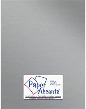 Accent Design Paper Accents Anodized Cardstock 8.5"x 11" 133# Camshaft 5pc, Grey, 8.5" by 11"
