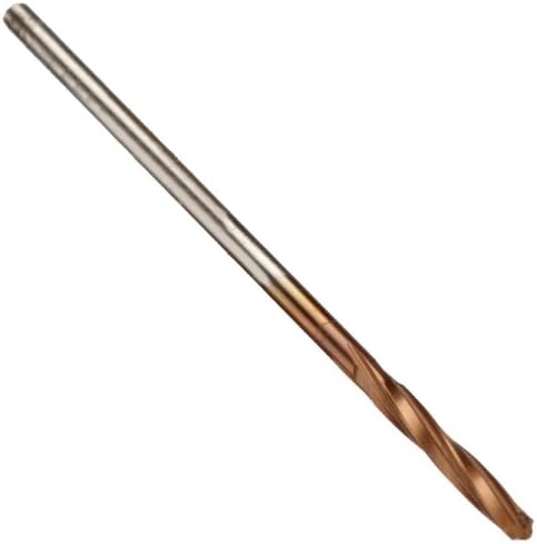 Alvord Polk 777-1 High-Speed Steel CNC Length Chucking Reamer, Right-Hand Spiral Flute, Round Shank, Titanium Carbonitride (TiCN) Coated, 15/64 Inch Size