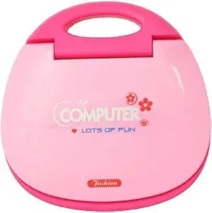 JSR Educational Kids Laptop, LED Display, with Music, Pink Colour