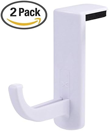 Peily® 2 Pack Headphone Headset Hanger Monitor Stand Holder Headset Stick-on Hook, White