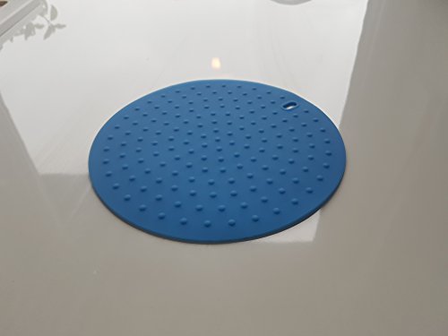 4er Set Topfuntersetzer Silikon blau Untersetzer Kunstoff Hitzeschutz robust und hitzebeständig Spülmaschinengeeignet GP02568-b - 2