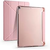 Elfia Apple iPad 10.2 (8.Nesil) ile Uyumlu Kılıf Silikon Yumuşak 4 Farklı Stand Olabilen Kalem B&ouml;lmeli Kapaklı Tablet Kılıfı 